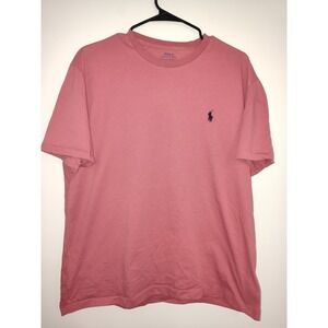 Polo Ralph Lauren Mens Classic Fit Crew Neck T-Shirt Salmon Pink Large